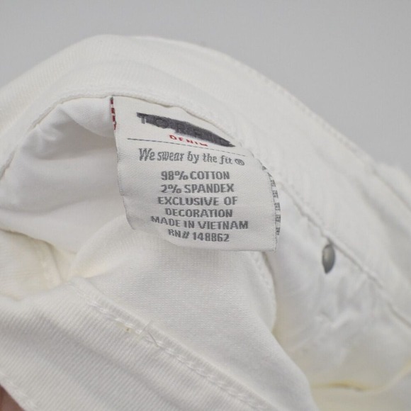 TORRID Shorts Womens Sz 26 Cutout Embroidery Skinny Vintage Stretch White Denim - Picture 7 of 11